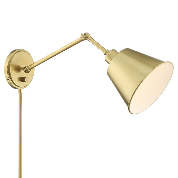 Crystorama MIT-A8020-AG One Light Wall Sconce, Aged Brass