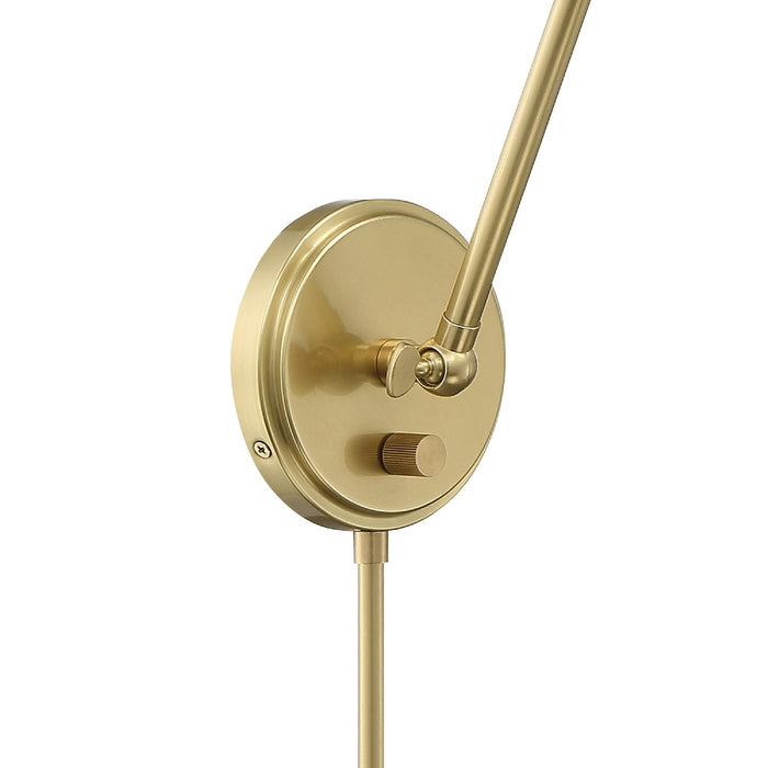 Crystorama MIT-A8020-AG One Light Wall Sconce, Aged Brass