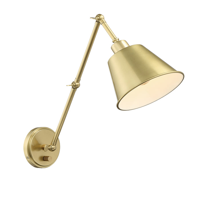 Crystorama MIT-A8021-AG One Light Wall Sconce, Aged Brass
