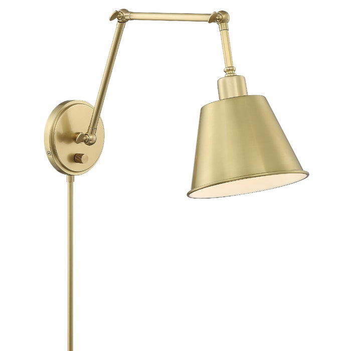 Crystorama MIT-A8021-AG One Light Wall Sconce, Aged Brass