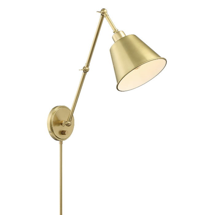 Crystorama MIT-A8021-AG One Light Wall Sconce, Aged Brass