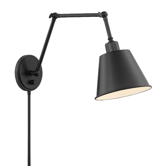 Crystorama MIT-A8021-MK One Light Wall Sconce, Matte Black