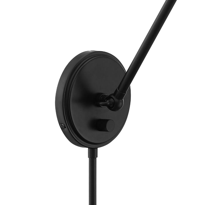 Crystorama MIT-A8021-MK One Light Wall Sconce, Matte Black