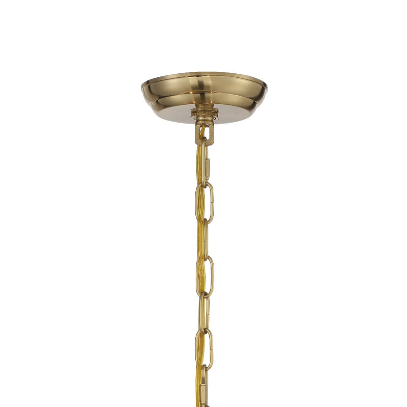 Crystorama 6623-VG-CL-SAQ Three Light Chandelier, Vibrant Gold