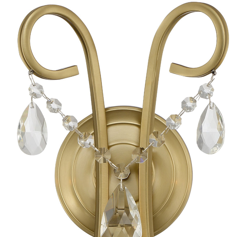 Crystorama 6822-VG-CL-S Two Light Wall Sconce, Vibrant Gold