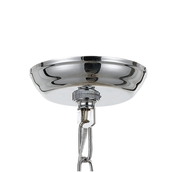 Crystorama 6825-CH-CL-SAQ Five Light Chandelier, Polished Chrome
