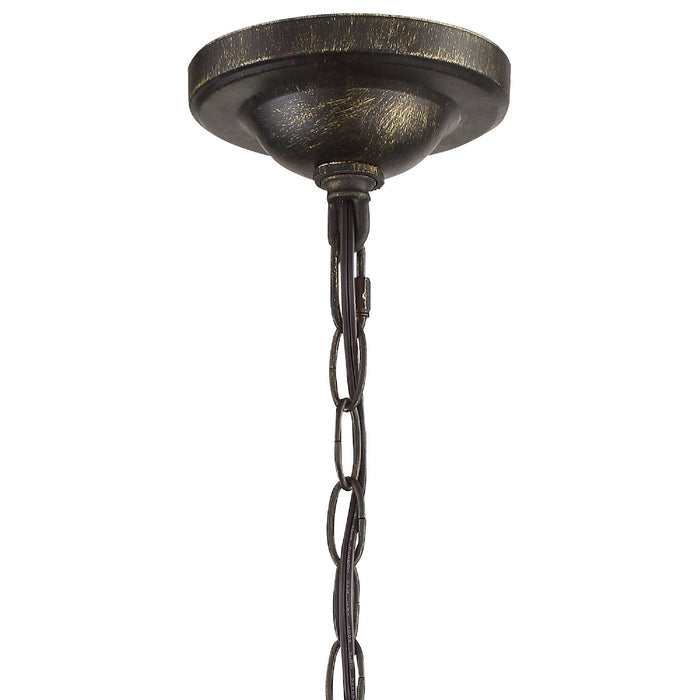 Crystorama 4534-EB-CL-MWP Three Light Mini Chandelier, English Bronze