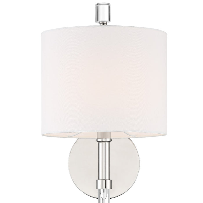 Crystorama RAC-A3501-PN One Light Wall Sconce, Polished Nickel