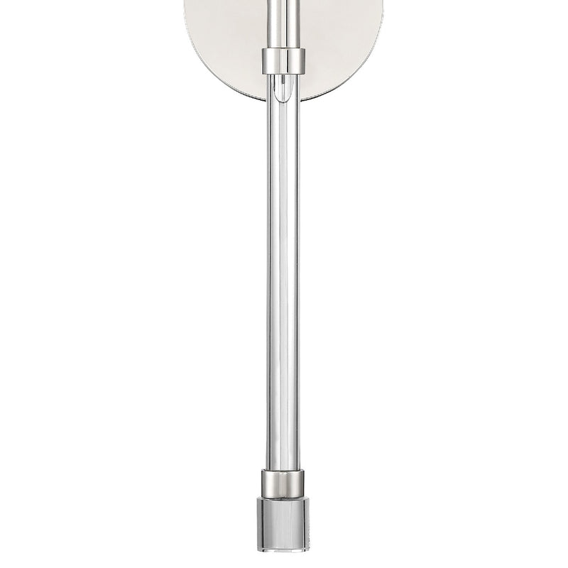 Crystorama RAC-A3501-PN One Light Wall Sconce, Polished Nickel