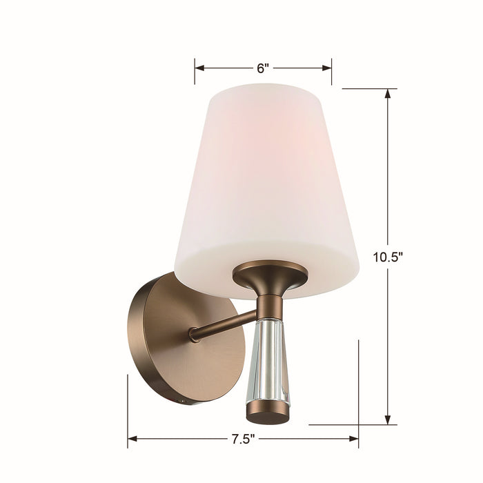 Crystorama RAM-A3401-VG One Light Wall Sconce, Vibrant Gold