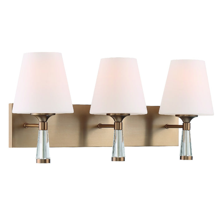 Crystorama RAM-A3403-VG Three Light Bathroom Vanity, Vibrant Gold