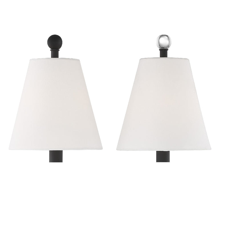 Crystorama RIV-383-BF Two Light Wall Sconce, Black Forged