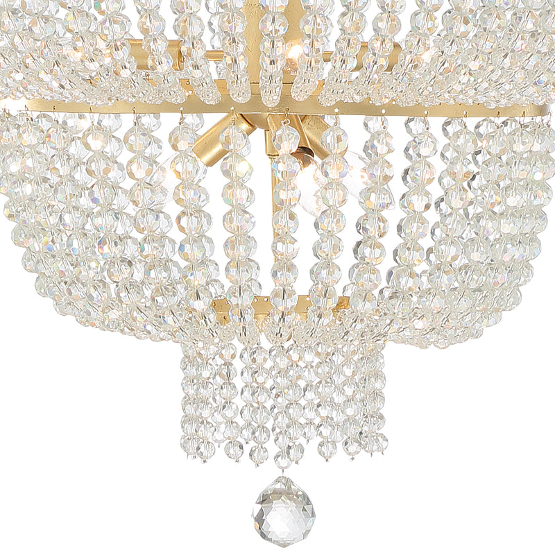 Crystorama 612-GA 12 Light Chandelier, Antique Gold