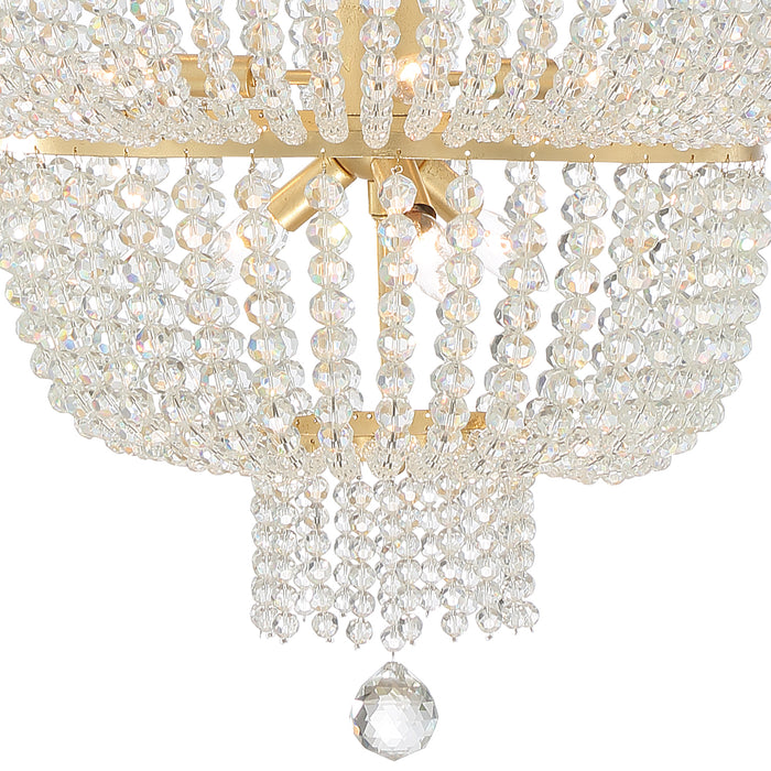 Crystorama 612-GA 12 Light Chandelier, Antique Gold