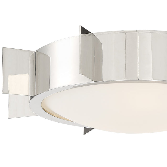 Crystorama SOL-A3103-PN Three Light Flush Mount, Polished Nickel