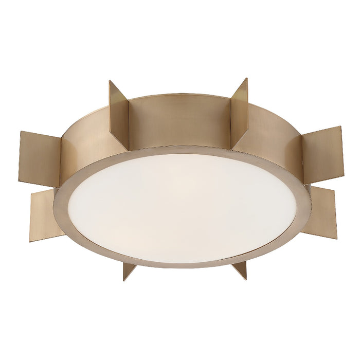 Crystorama SOL-A3103-VG Three Light Flush Mount, Vibrant Gold