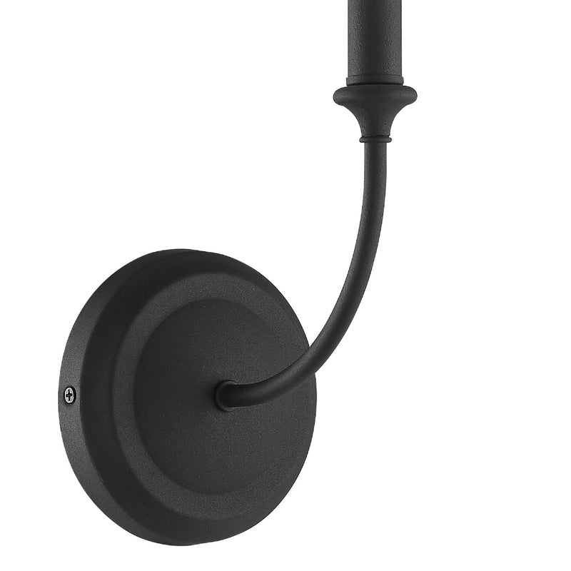 Crystorama 2241-BF One Light Wall Sconce, Black Forged