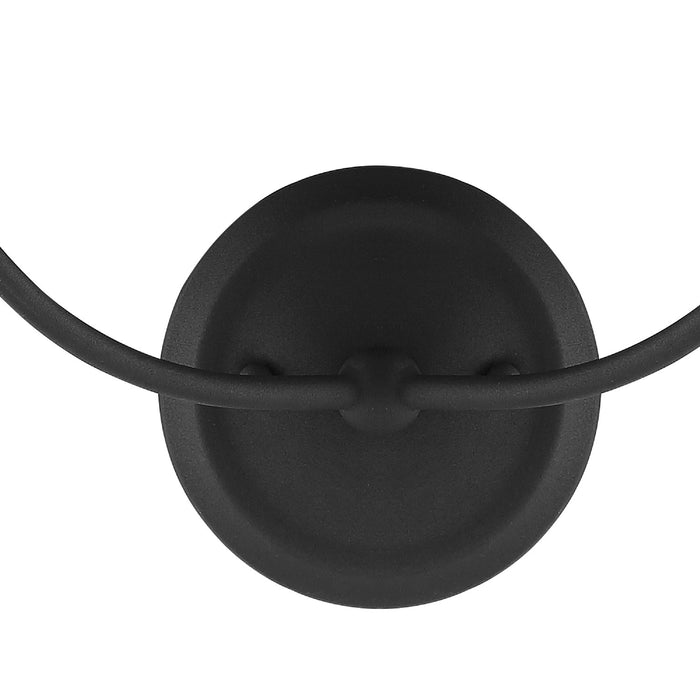 Crystorama 2242-BF Two Light Wall Sconce, Black Forged
