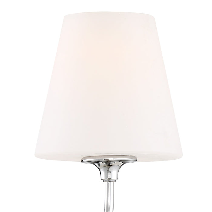 Crystorama 2441-OP-CH One Light Wall Sconce, Polished Chrome