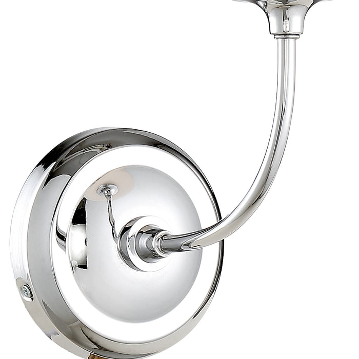 Crystorama 2441-OP-CH One Light Wall Sconce, Polished Chrome