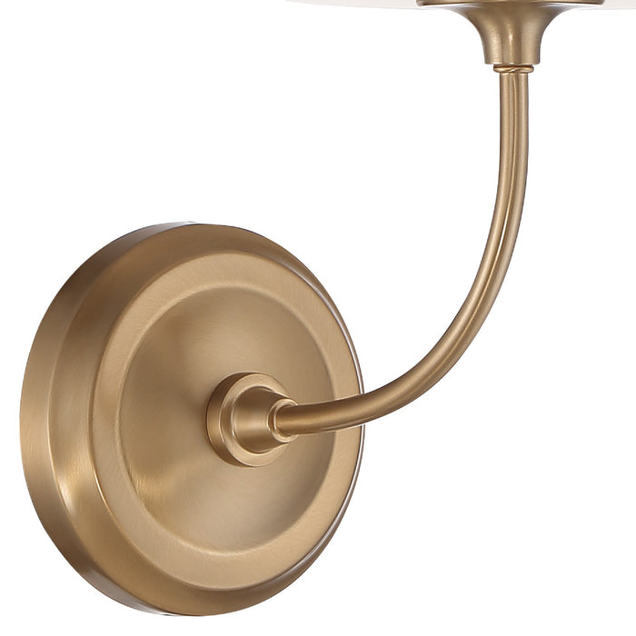 Crystorama 2441-OP-VG One Light Wall Sconce, Vibrant Gold