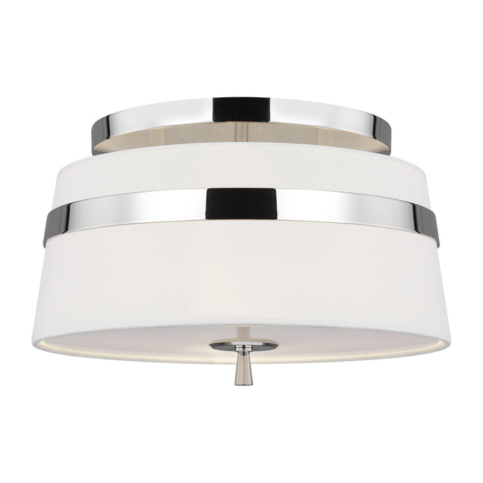 Visual Comfort Studio AF1143PN Three Light Semi-Flush Mount, Polished Nickel