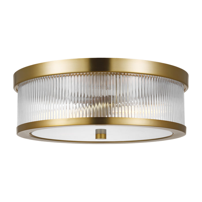 Visual Comfort Studio CF1052BBS Two Light Flush Mount, Burnished Brass