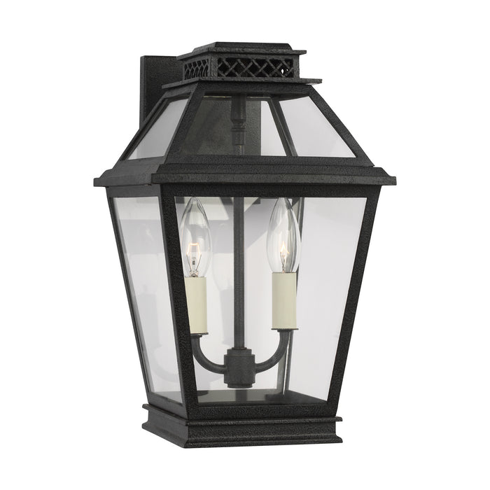 Visual Comfort Studio CO1012DWZ Two Light Outdoor Wall Lantern, Dark Weathered Zinc