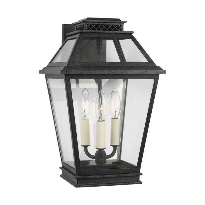 Visual Comfort Studio CO1023DWZ Three Light Outdoor Wall Lantern, Dark Weathered Zinc
