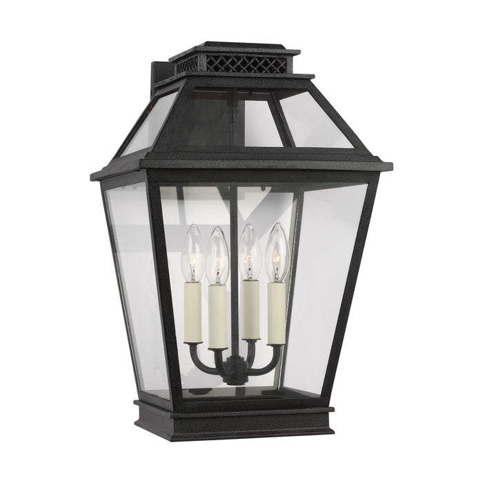 Visual Comfort Studio CO1034DWZ Four Light Outdoor Wall Lantern, Dark Weathered Zinc