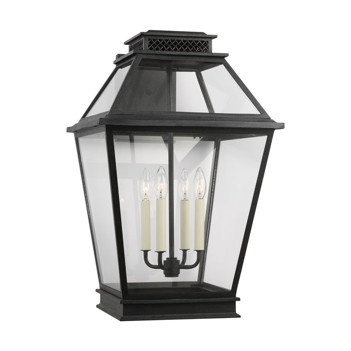 Visual Comfort Studio CO1044DWZ Four Light Outdoor Wall Lantern, Dark Weathered Zinc