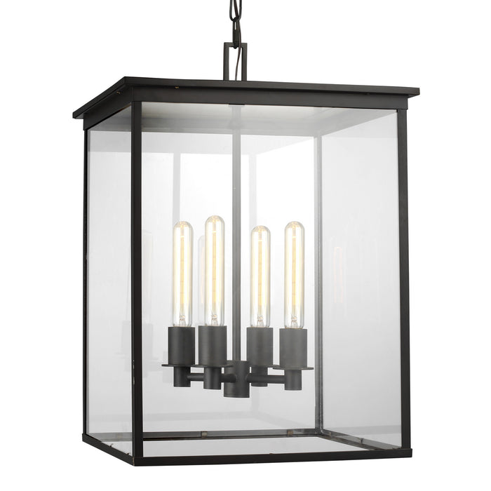 Visual Comfort Studio CO1154HTCP Four Light Hanging Lantern, Heritage Copper