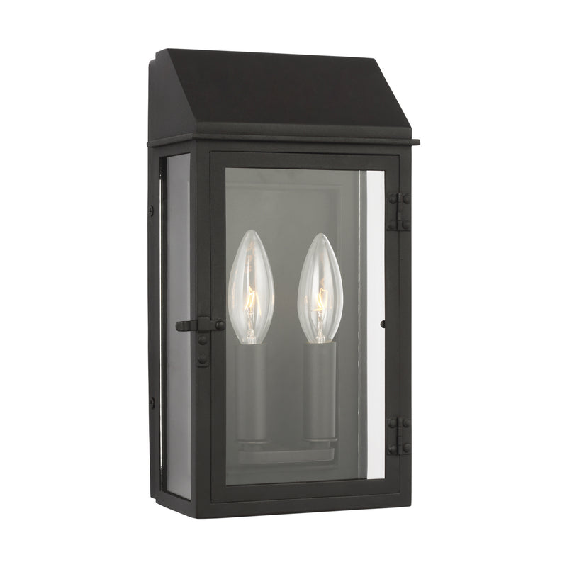 Visual Comfort Studio CO1252TXB Two Light Outdoor Wall Lantern, Textured Black