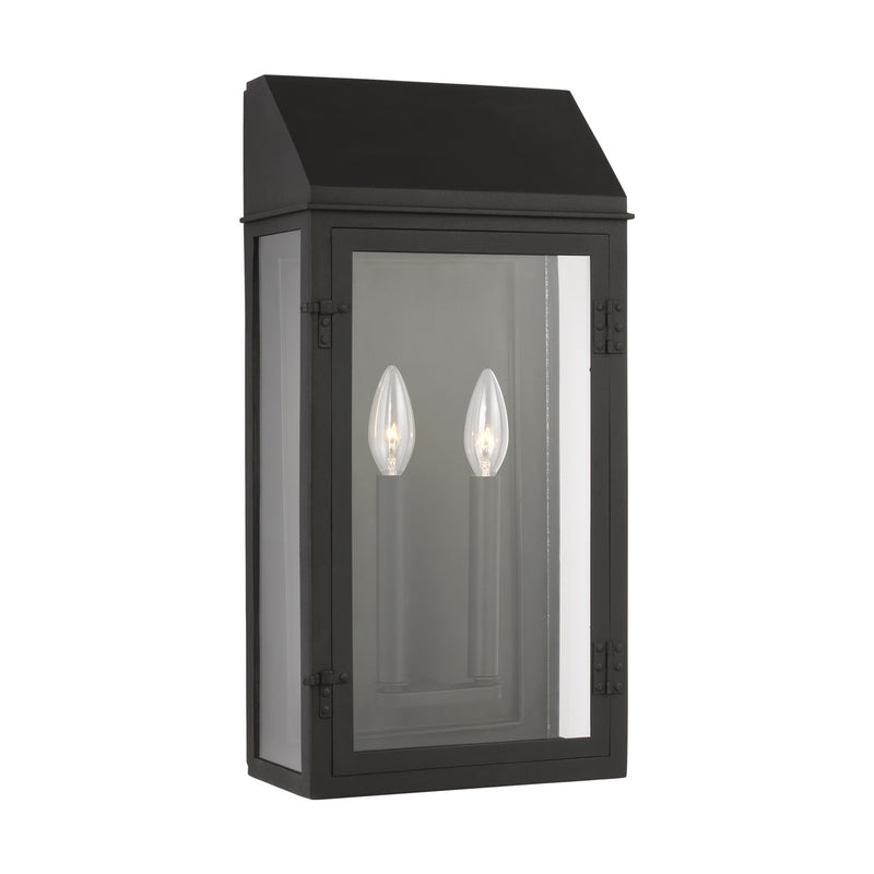 Visual Comfort Studio CO1272TXB Two Light Outdoor Wall Lantern, Textured Black