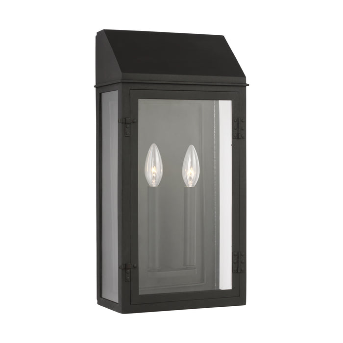 Visual Comfort Studio CO1272TXB Two Light Outdoor Wall Lantern, Textured Black