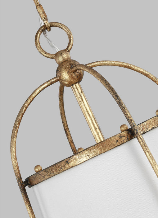 Visual Comfort Studio CP1101ADB One Light Pendant, Antique Gild