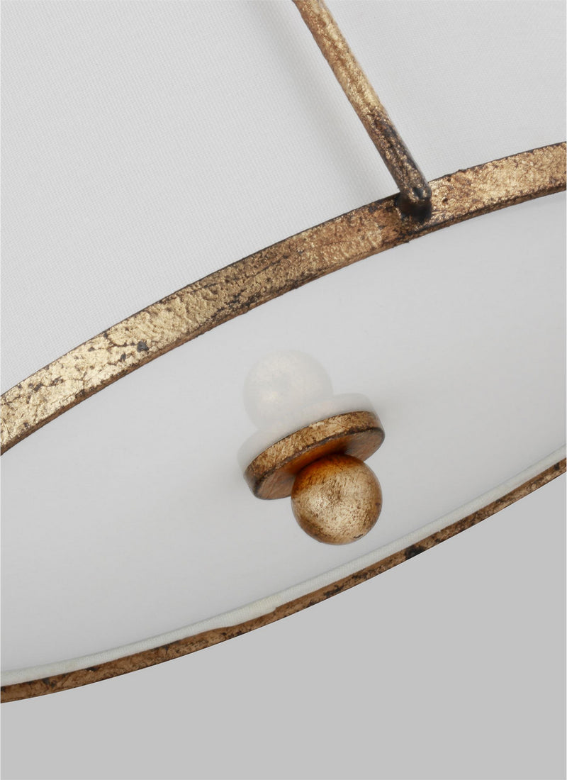 Visual Comfort Studio CP1101ADB One Light Pendant, Antique Gild