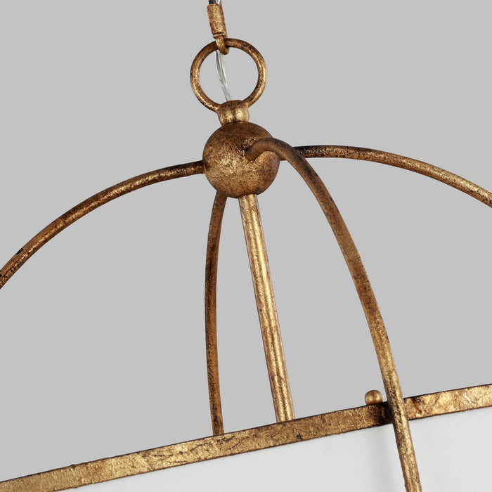 Visual Comfort Studio CP1112ADB Two Light Pendant, Antique Gild