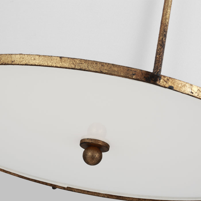 Visual Comfort Studio CP1112ADB Two Light Pendant, Antique Gild