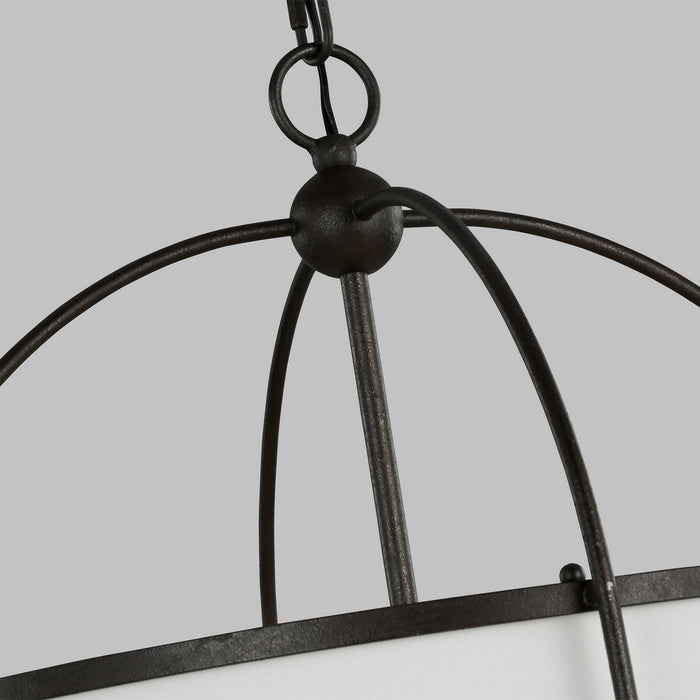 Visual Comfort Studio CP1112SMS Two Light Pendant, Smith Steel