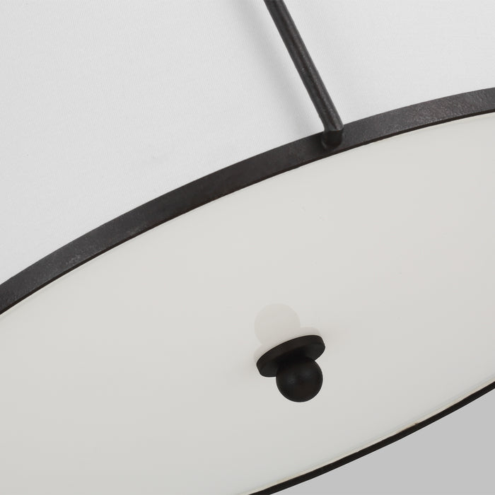 Visual Comfort Studio CP1112SMS Two Light Pendant, Smith Steel