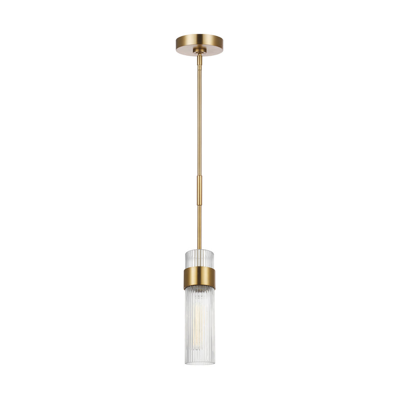 Visual Comfort Studio CP1161BBS One Light Pendant, Burnished Brass