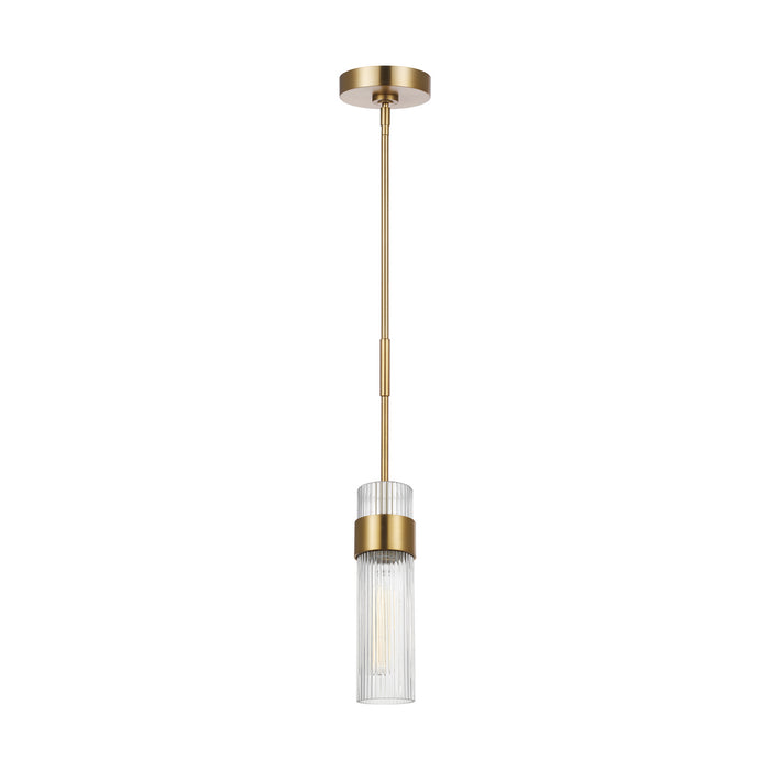 Visual Comfort Studio CP1161BBS One Light Pendant, Burnished Brass