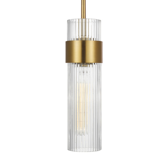 Visual Comfort Studio CP1161BBS One Light Pendant, Burnished Brass