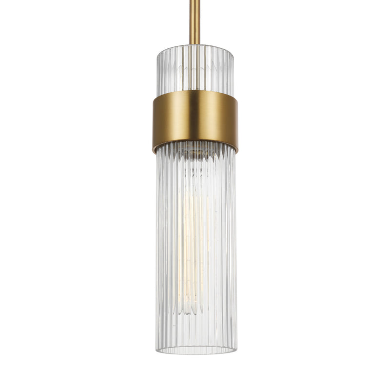 Visual Comfort Studio CP1161BBS One Light Pendant, Burnished Brass