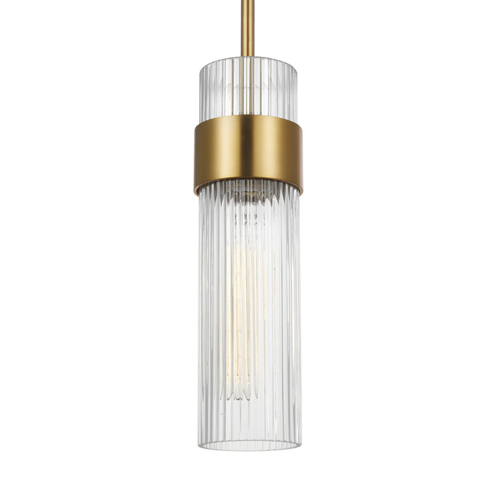 Visual Comfort Studio CP1161BBS One Light Pendant, Burnished Brass