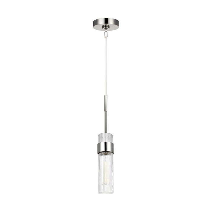 Visual Comfort Studio CP1161PN One Light Pendant, Polished Nickel