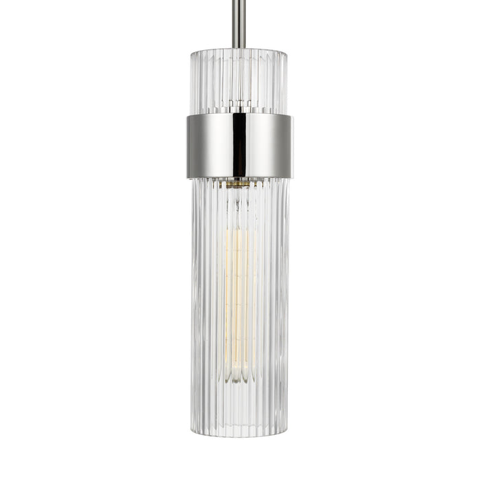Visual Comfort Studio CP1161PN One Light Pendant, Polished Nickel