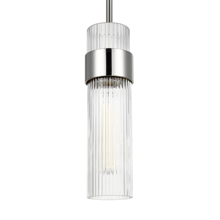 Visual Comfort Studio CP1161PN One Light Pendant, Polished Nickel