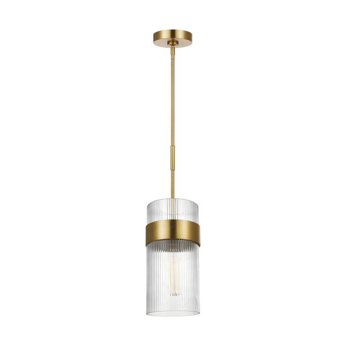 Visual Comfort Studio CP1171BBS One Light Pendant, Burnished Brass